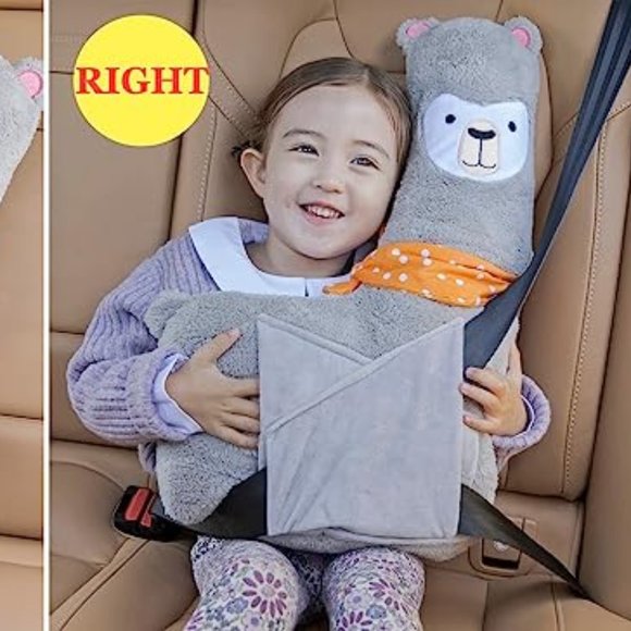 Alvie Alpaca Plush Stuffed Seat Belt Cover AdjusterNEW(K005,K006,K007,K008,K009) - Picture 7 of 7